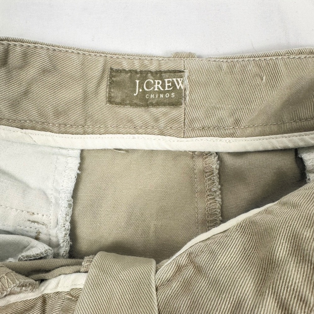 J.Crew Chino Shorts Khaki Tan Women SZ 12 5" Inseam 100% Cotton Twill Preppy - Picture 3 of 6